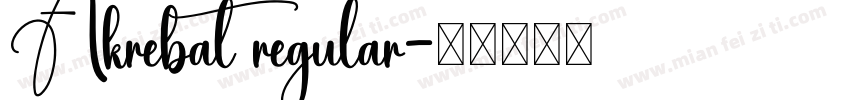 Akrebat regular字体转换
